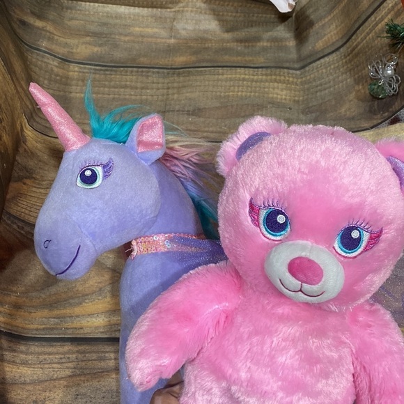 Build A Bear Workshop Fairy Friends Bear and Rare Unicorn Lot - Picture 3 of 16